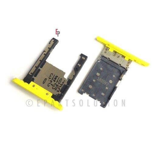 ePartSolution-Nokia Lumia 1520 Bandit SIM Card Tray Holder Slot Yellow Replacement Part USA Seller