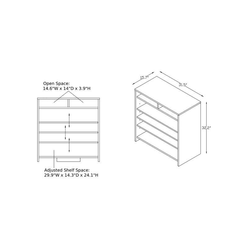 RealRooms Hopa Single Door Pantry Organization, Kitchen Organizer, Ivory Oak