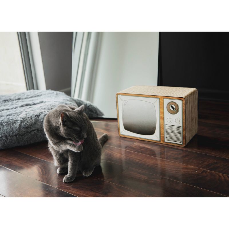 Park & Bench Tabby Telly Timber Cat Scratcher - Green