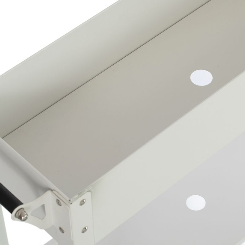 Gardenised Mobile Planter Raised Garden Bed Rectangular Flower Cart with Shelf