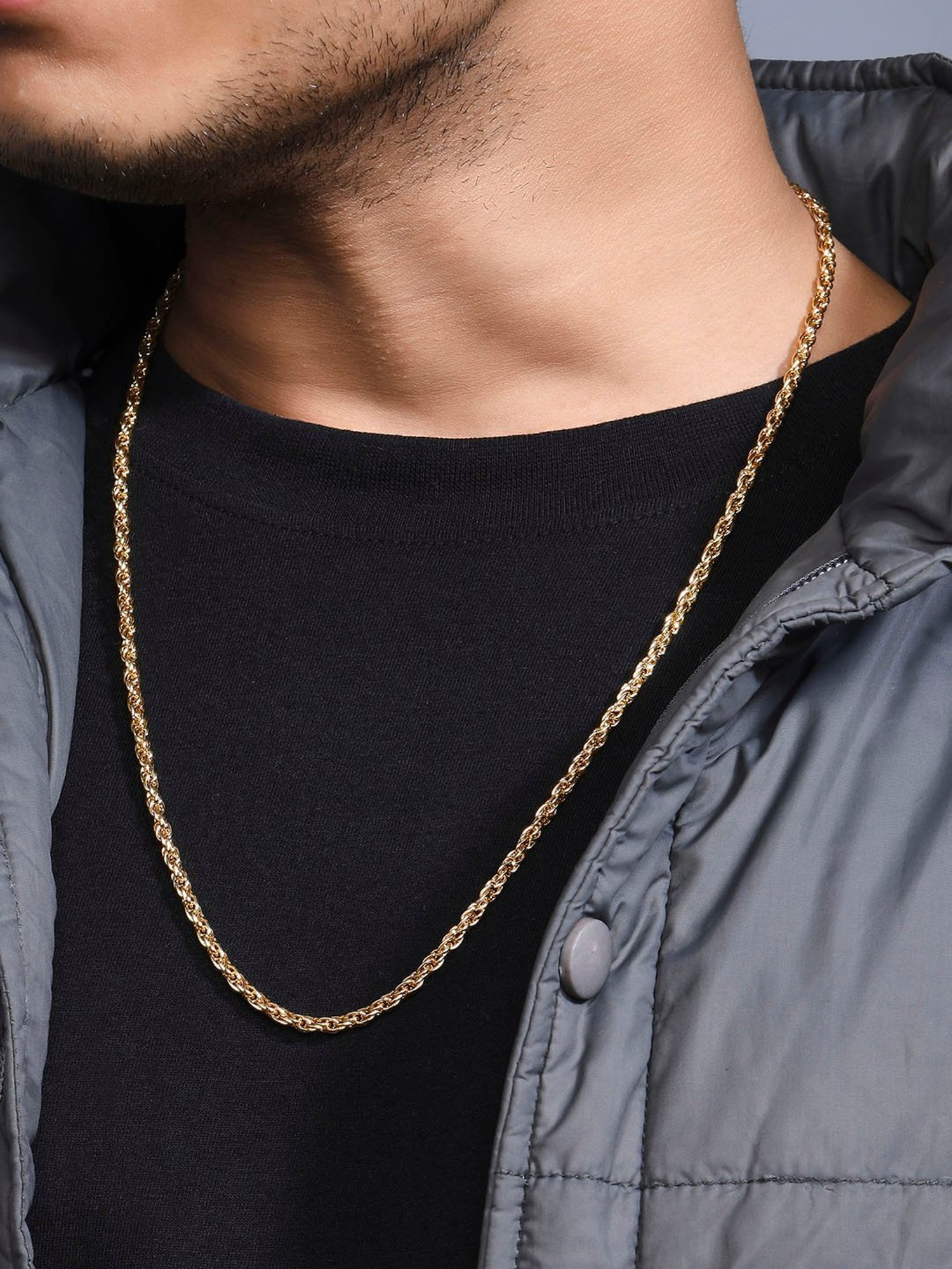 The Bro Code Gold-Plated Casual Necklace for Men