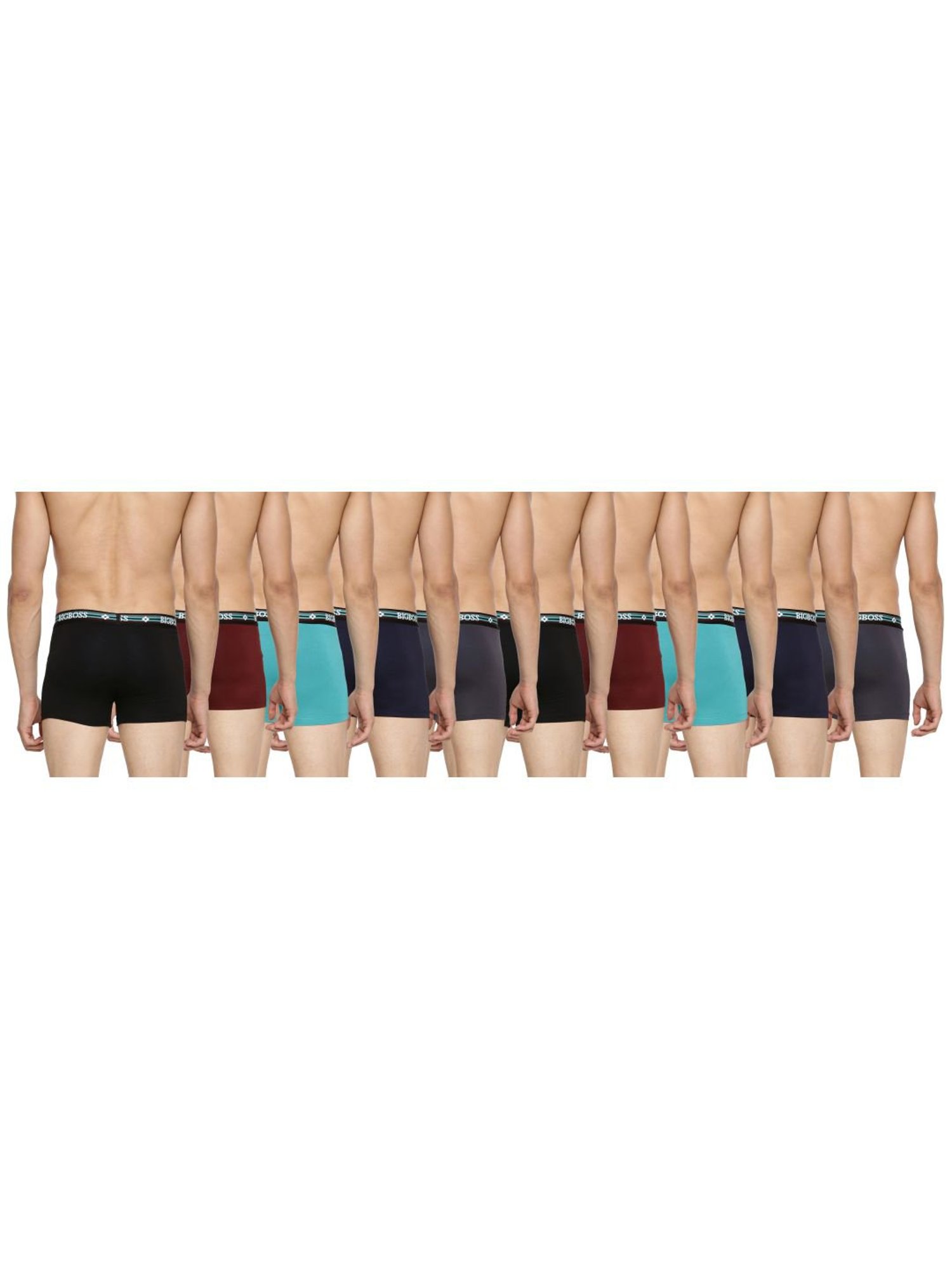 Dollar Bigboss Multicolored Cotton Regular Fit Trunks (Pack of 10)