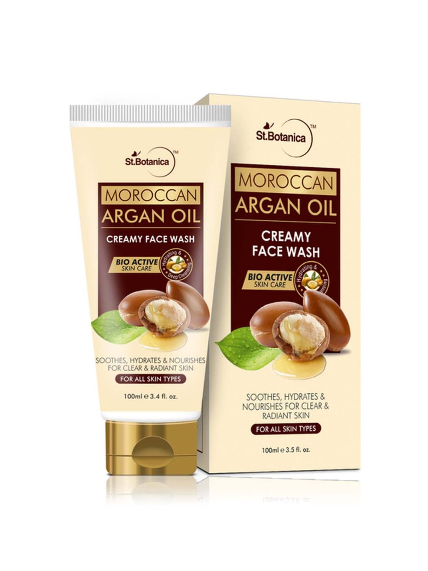 St.Botanica Moroccan Argan Oil Creamy Face Wash - 100 ml