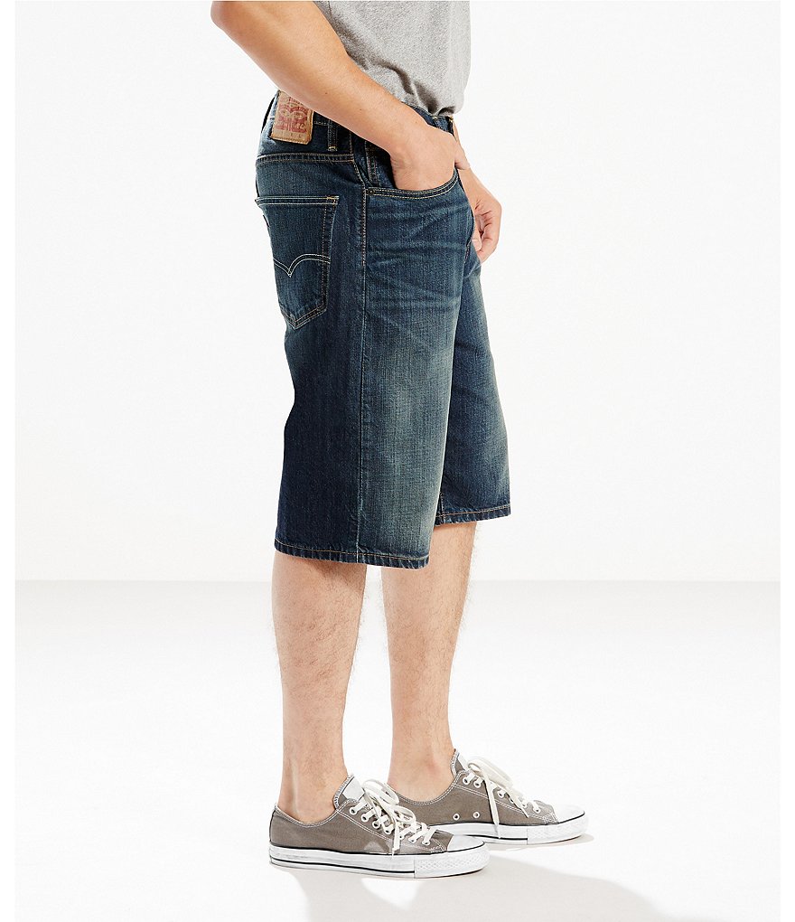 Roundtree & Yorke Big and Tall Performance 9#double; and 11#double; Inseam Flat Front Herringbone Print Shorts