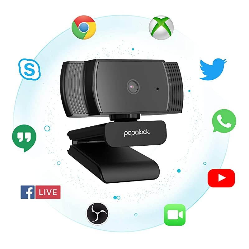 Webcam 1080P Full HD  AF925 Computer Camera with Microphone Autofocus Web Cams for DesktopLaptopMac Works with Skype Zoom WebEx Hangouts