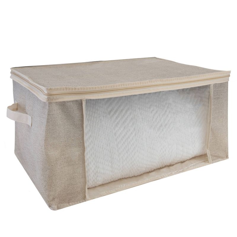 Simplify 2pk Blanket Storage Bags Beige