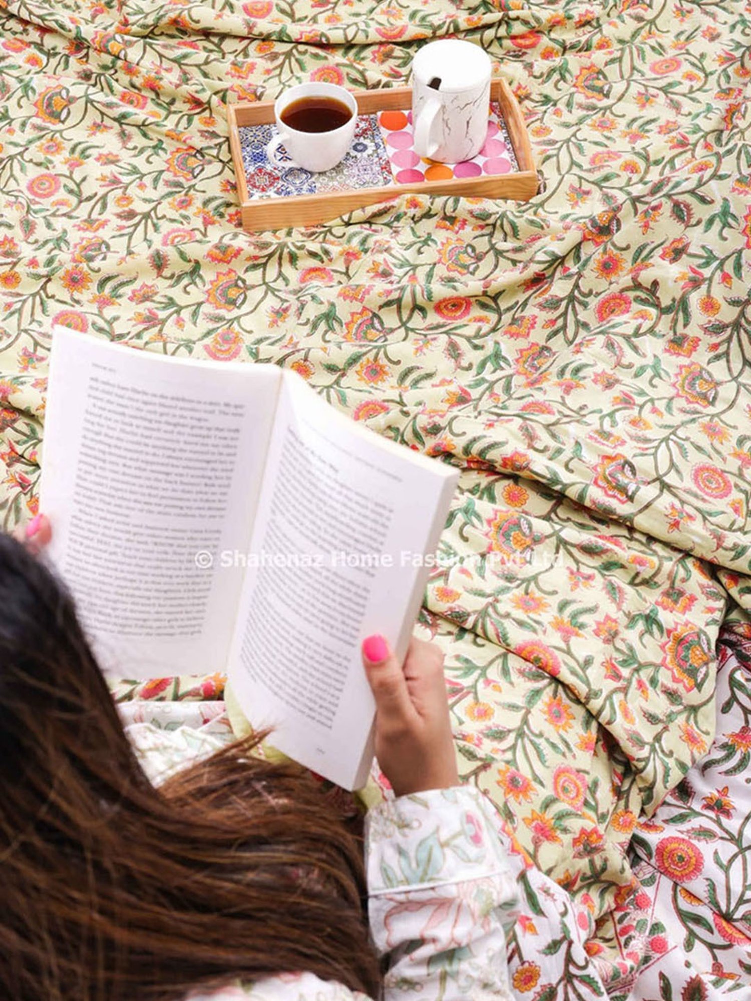 JaipurFabric Green Cotton 150 GSM Reversible Ac Dohar