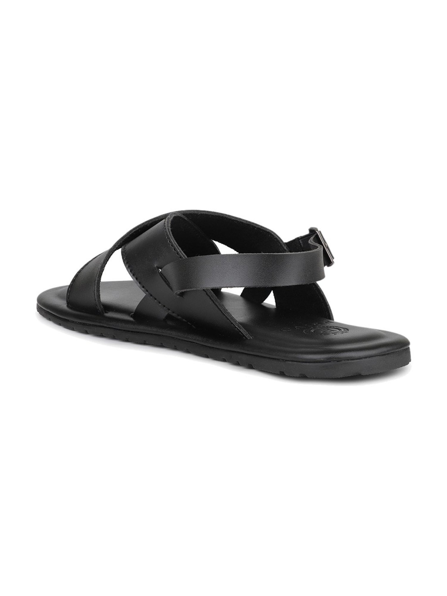 Privo by Inc.5 Men's Black Cross Strap Sandals