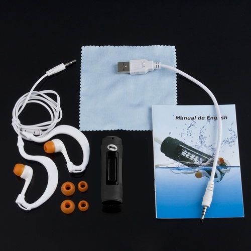 8GB 1.0 inch LCD Screen Waterproof FM Radio MP3 Player For Swimming Water Sports