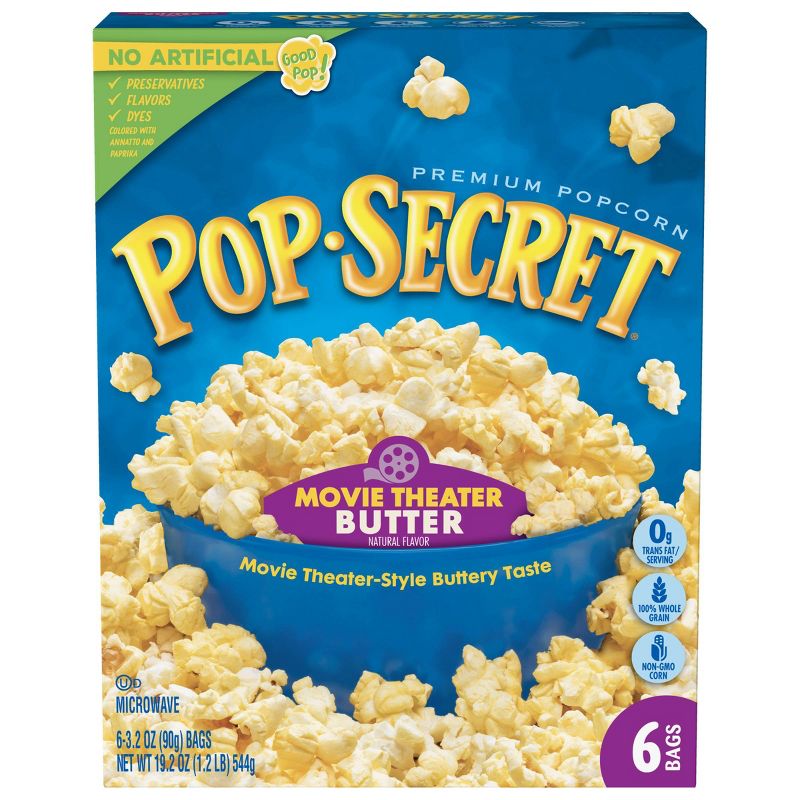 Pop Secret Movie Theater Butter Microwave Popcorn - 6ct