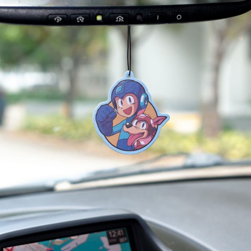 Just Funky Mega Man and Rush Air Freshener | Vanilla Scented | Mega Man Legacy Collection