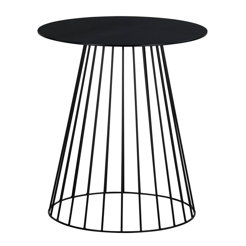 Element Round Side Table Black - Adore Decor