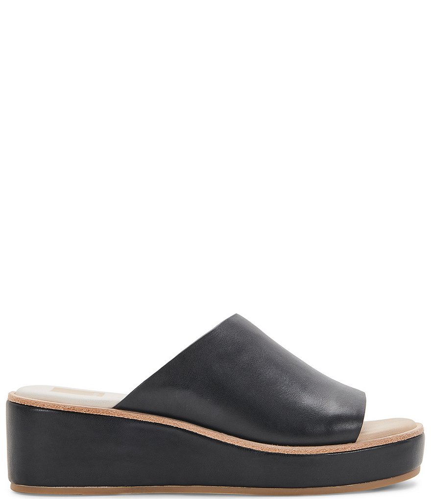 Dolce Vita Freta Leather Wedge Sandals