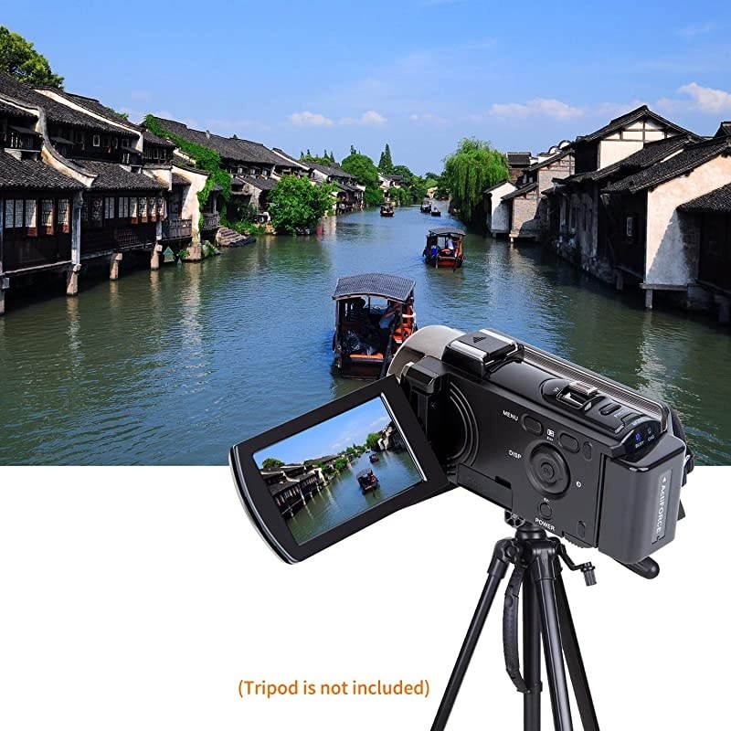Video Camera Camcorder Digital Camera Recorder  Full HD 1080P 15FPS 24MP 30 Inch 270 Degree Rotation LCD 16X Zoom Camcorder with 2 Batteries604s
