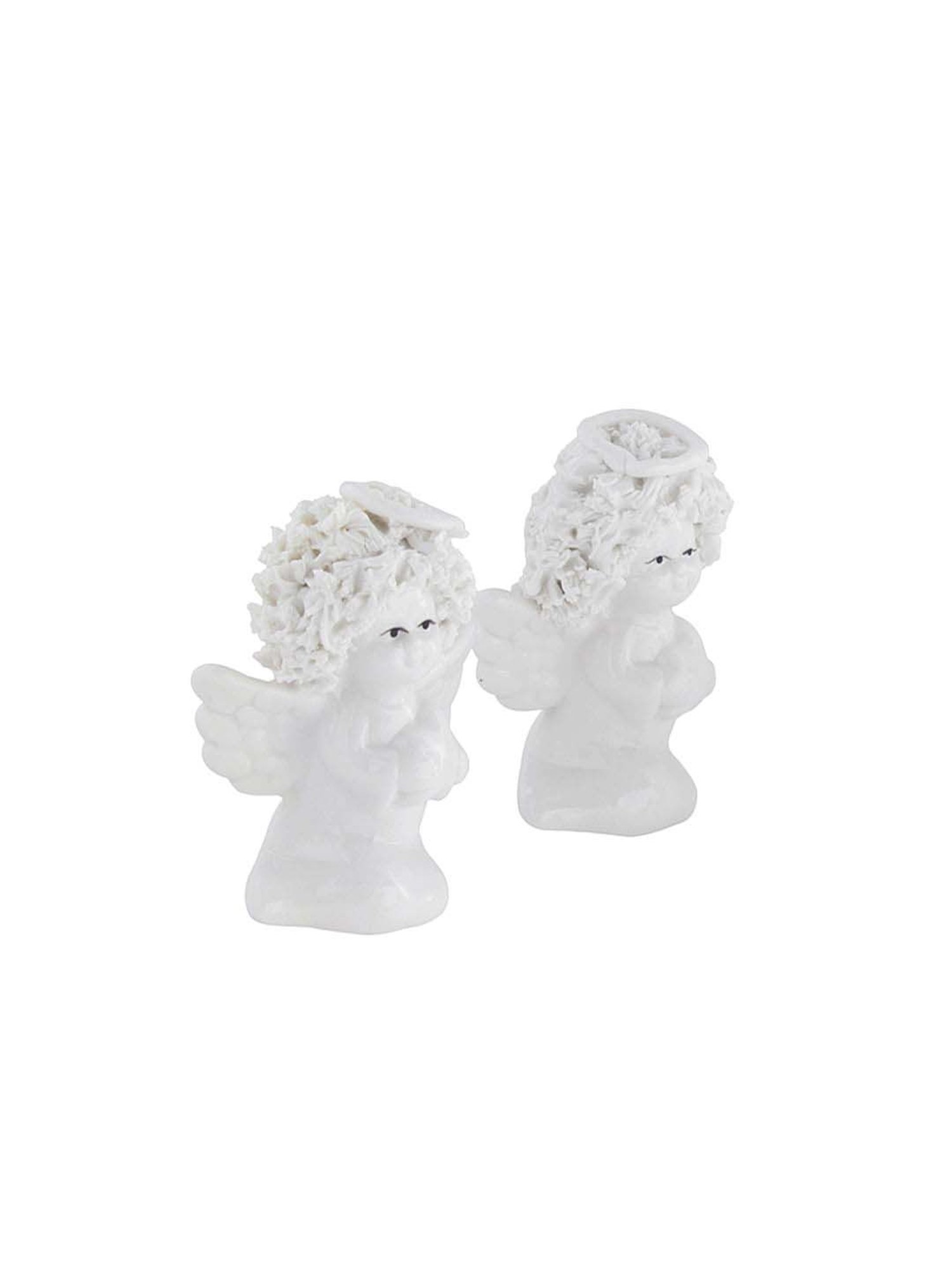Tayhaa White Ceramic European Figurine Showpiece - Set of 2