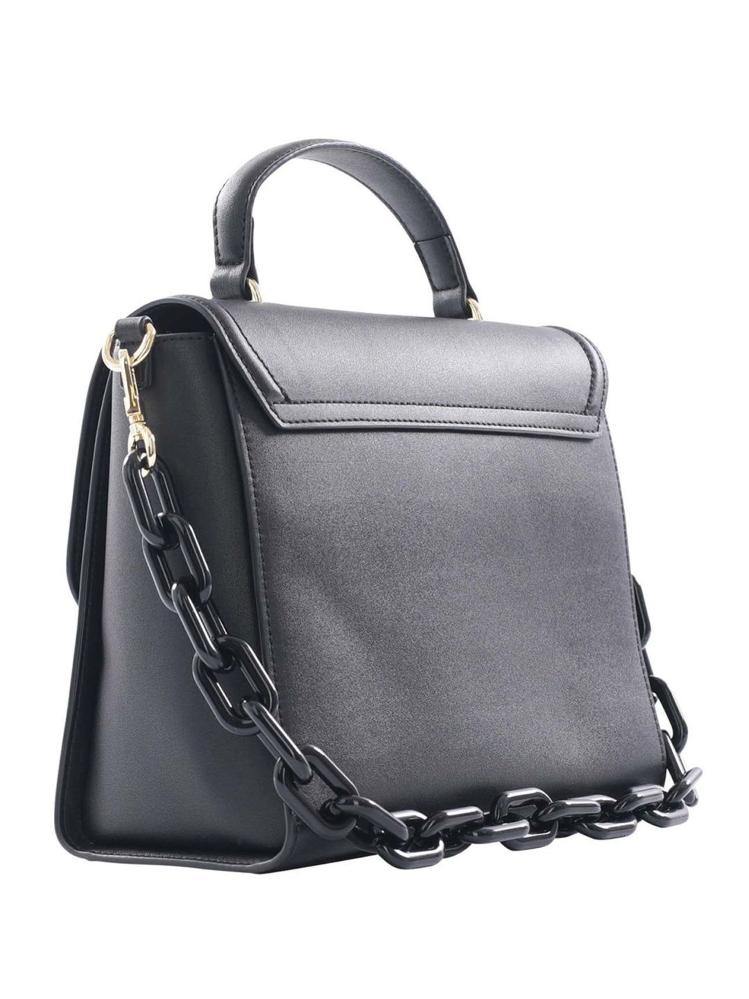 Chiara Ferragni Black Eyelike Small Satchel