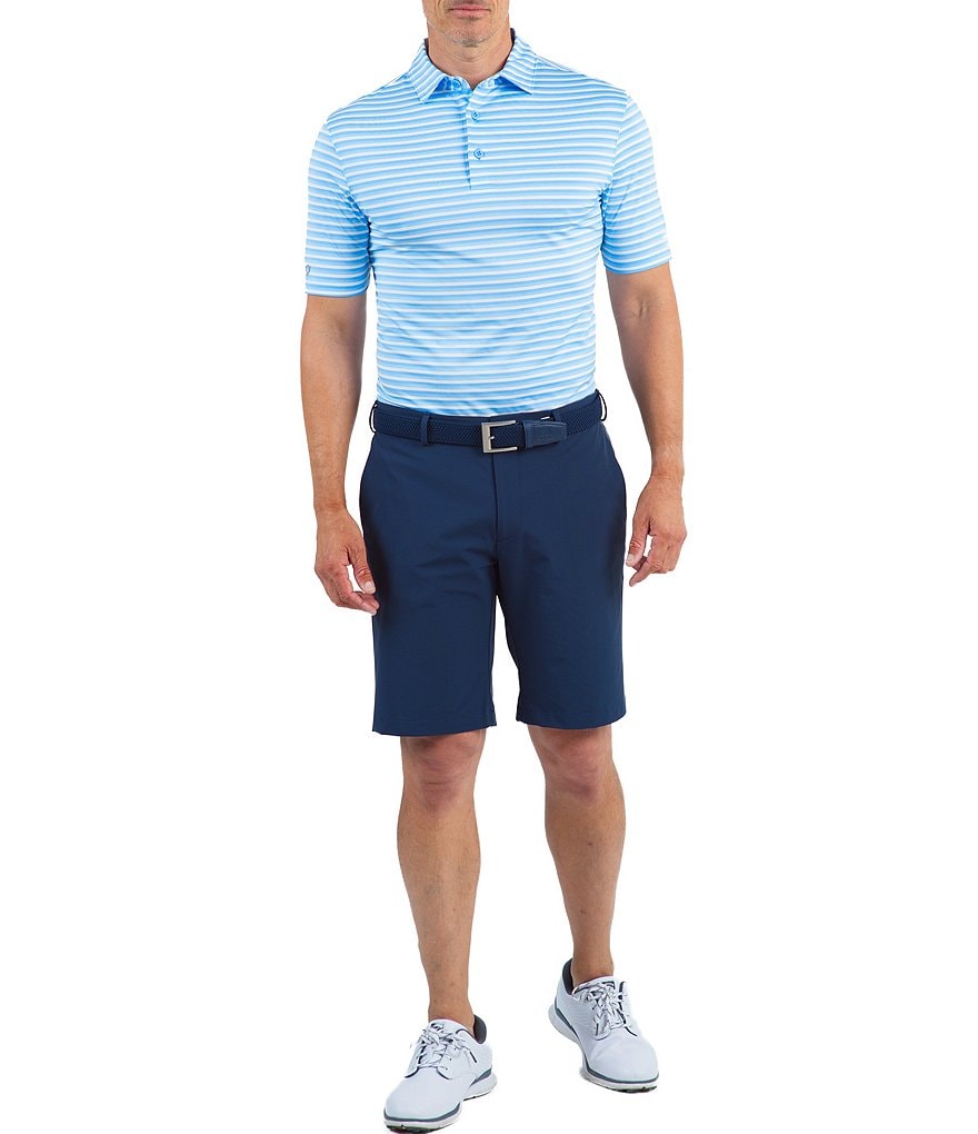 IBKUL Short-Sleeve Striped Polo Shirt