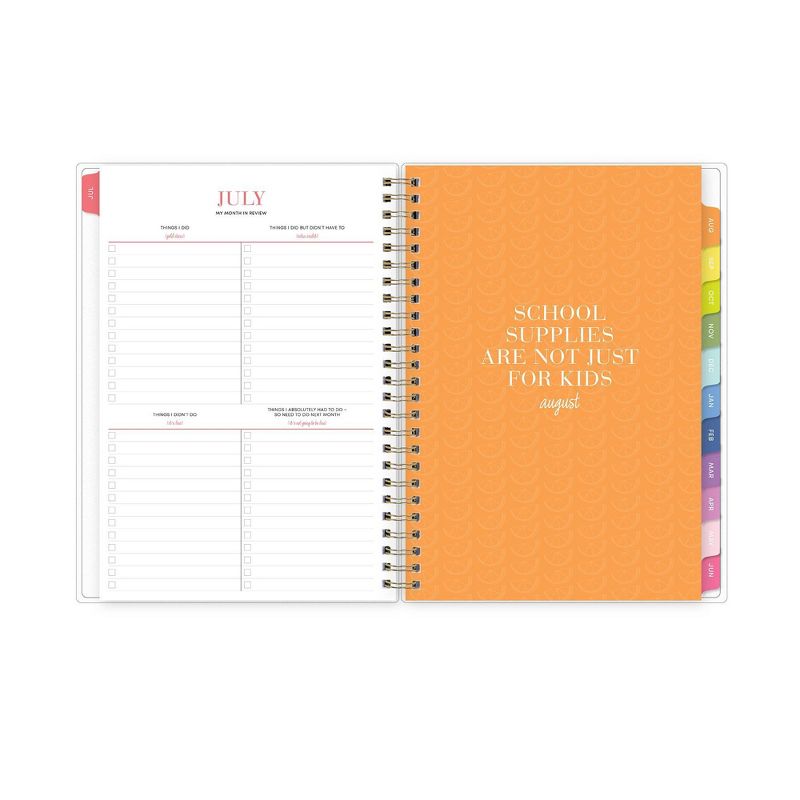 2021-22 Academic Planner Notes 5.875" x 8.625" Flexible Cover Monthly Wirebound Over The Rainbow - The Home Edit