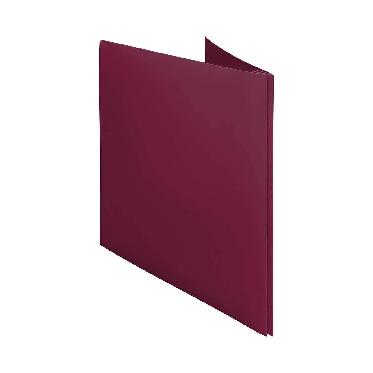 Ultra Pro - 2-Pocket Folders with 3-Prong Fastener and Clear Outside Pocket-Burgundy