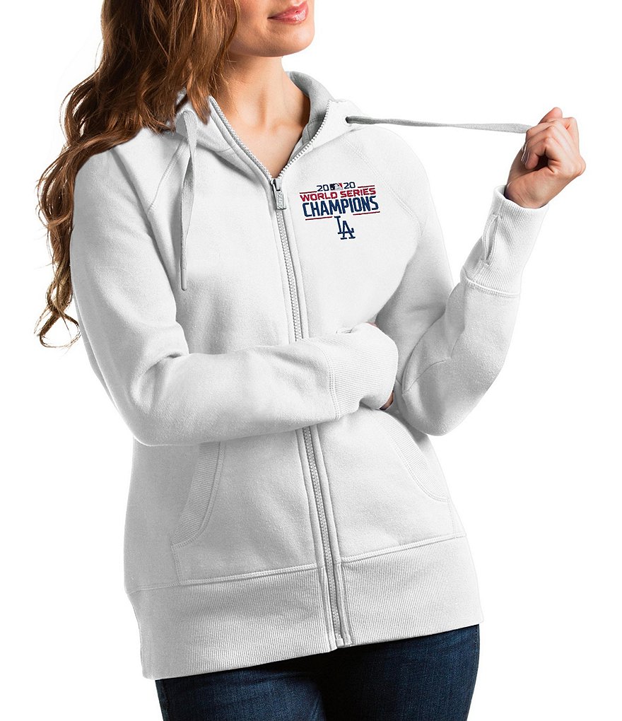 Antigua Women's MLB Los Angeles Dodgers 2020 World Series Champions Victory Long-Sleeve Full-Zip Hoodie