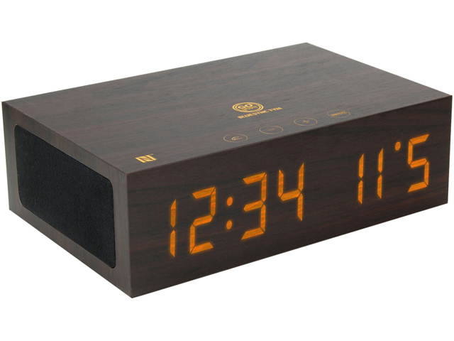 NFC Alarm Clock Speaker System with USB Charging and LED Display by GOgroove - Works With Apple , Samsung , Sony & More Smartphones , Tablets and MP3s