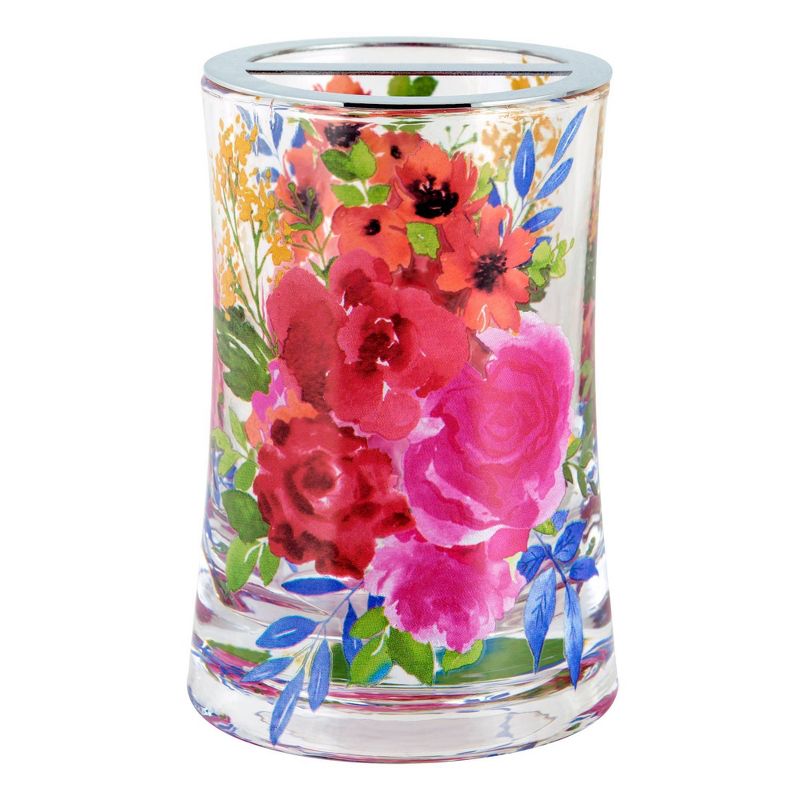 3pc Lotion Pump, Toothbrush Holder, Tumbler Floral Burst - Allure