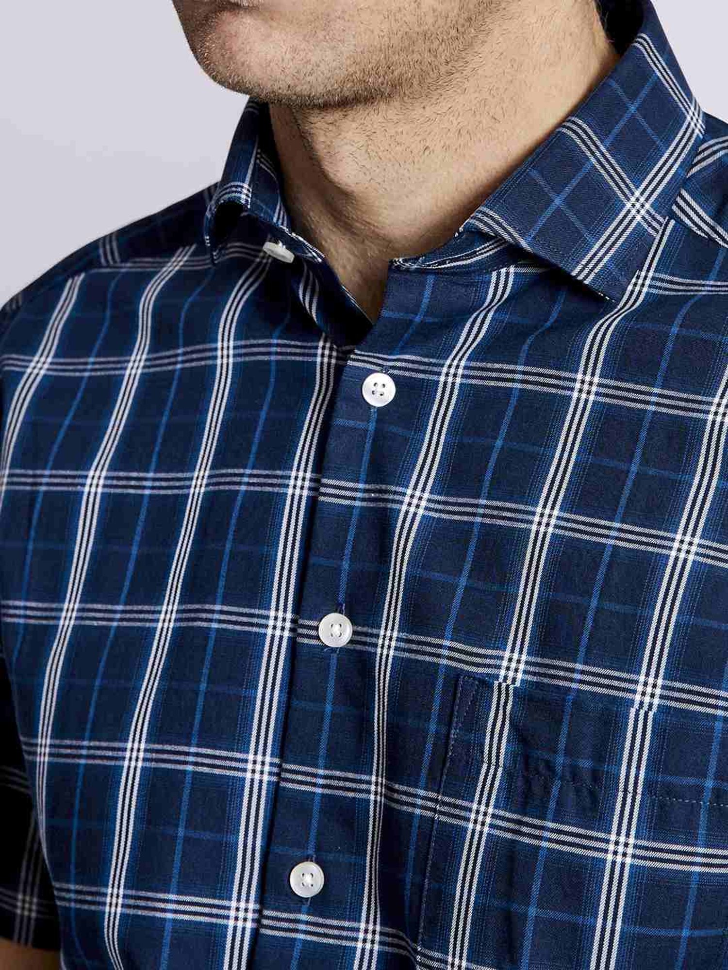 Bruun & Stengade Blue Regular Fit Checks Shirt