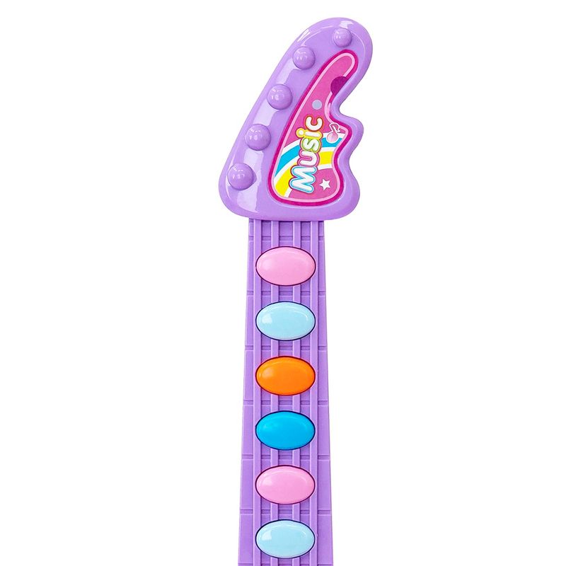 Best Choice Products 19in Kids Toddlers Flash Guitar Pretend Musical Instrument Toy w/ Mic, MP3 Compatible - Pink
