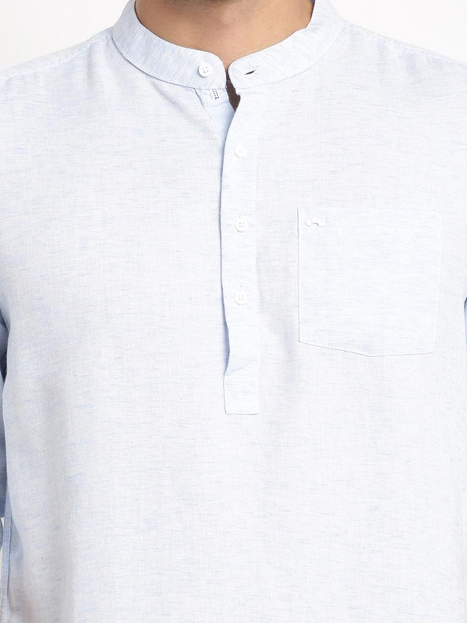 Manthan Red Full Sleeves Solid Kurta