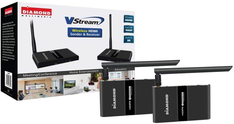 Diamond Multi- Channel 2X2 Wireless HDMI 5GHz Kit, Stream HD 1080P Video/Audio up to 150 ft from Any HDMI Source to HDTV/Monitor/Projector (VS300M)