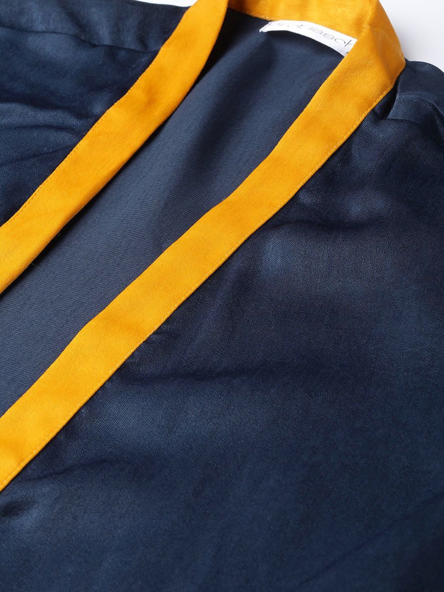 Erotissch Navy Solid V Neck Robe