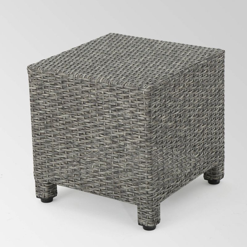 Puerta 8pc Wicker Chat Set - Mix Black/Dark Gray - Christopher Knight Home