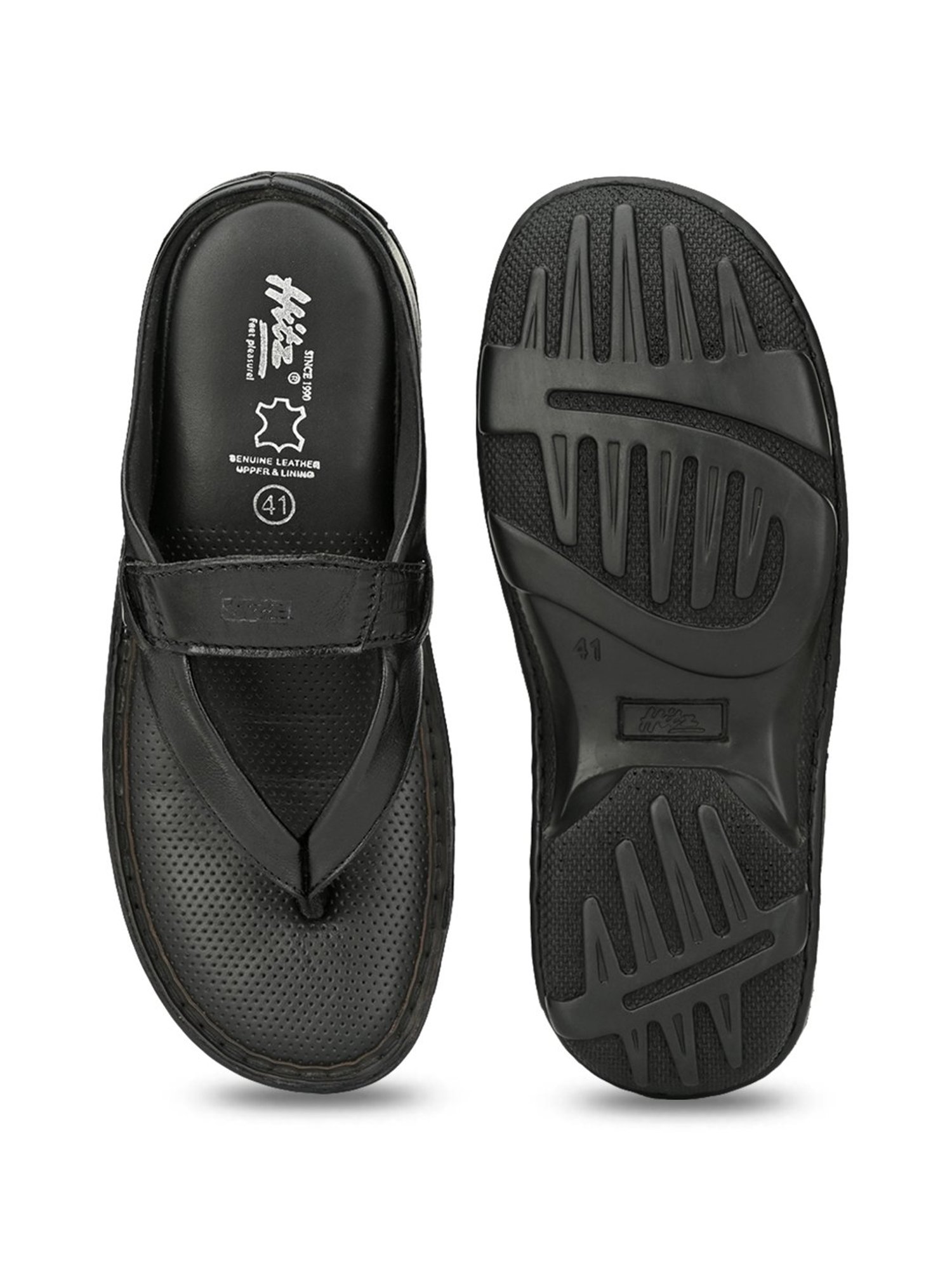 Hitz Men's Black Thong Sandals