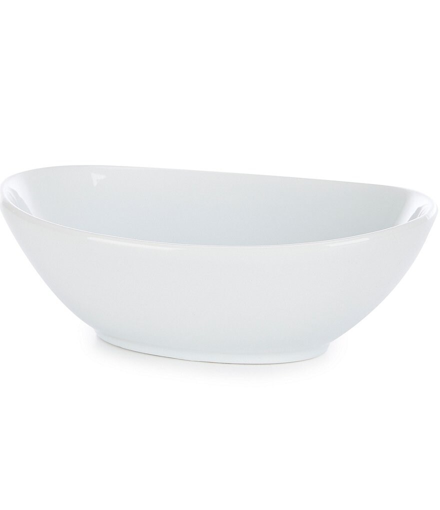 Noble Excellence Le Blanc Porcelain White Oval Serve Bowl