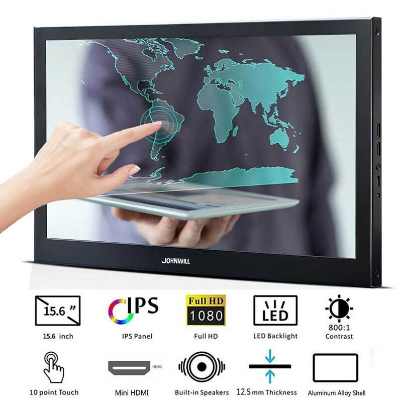 monitor pc lcd display 15.6 13.3 inch touch screen HD HDMI USB for Computer PS4 1080P IPS Gaming Monitor Raspberry Pi