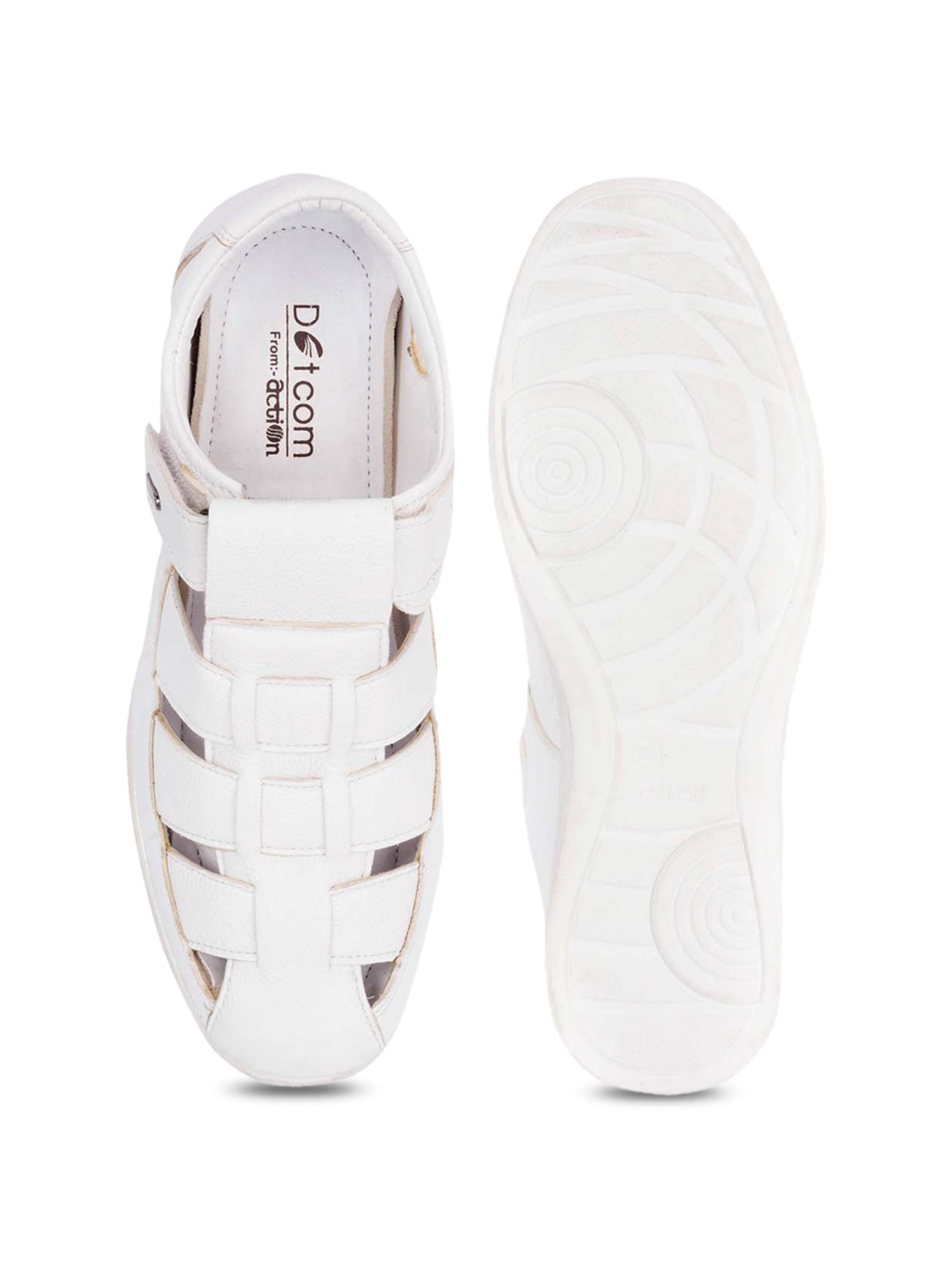 Action Men's White Fisherman Sandals