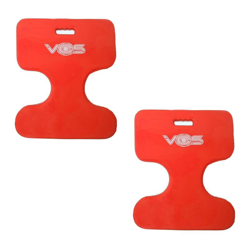 Vos Oasis Water Saddle Swimming Pool Float Lounge Seat for Adults & Kids, Made with UV Resistant Foam for Floating, Coral Orange (2 Pack)