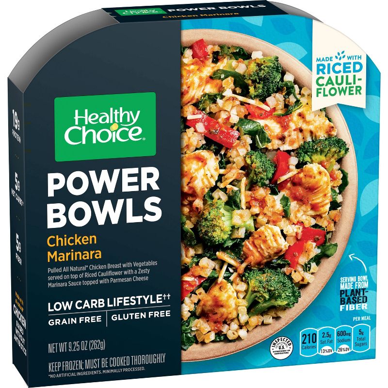 Healthy Choice Frozen Power Bowls Chicken Marinara with Cauliflower Rice - 9.25oz