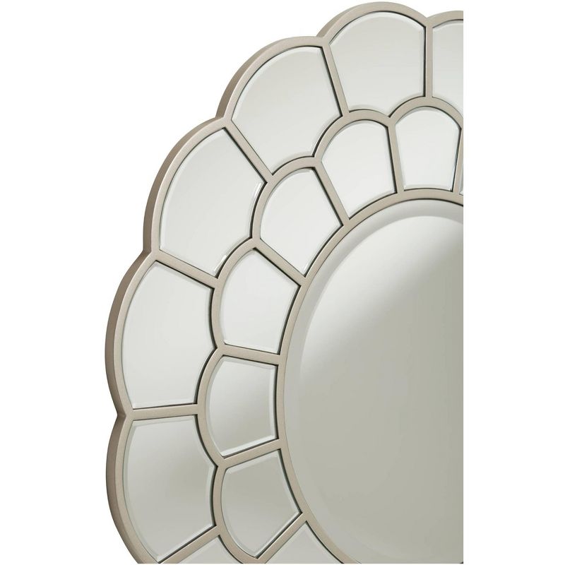 Sunshine Light Champagne 32" Round Framed Wall Mirror