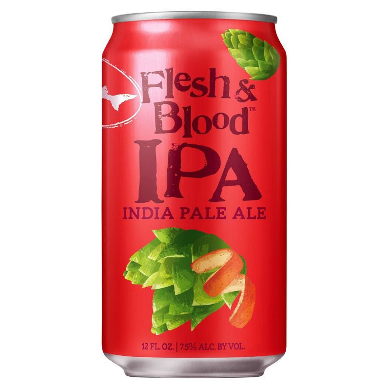 Dogfish Head Flesh and Blood IPA Beer - 6pk/12 fl oz Cans