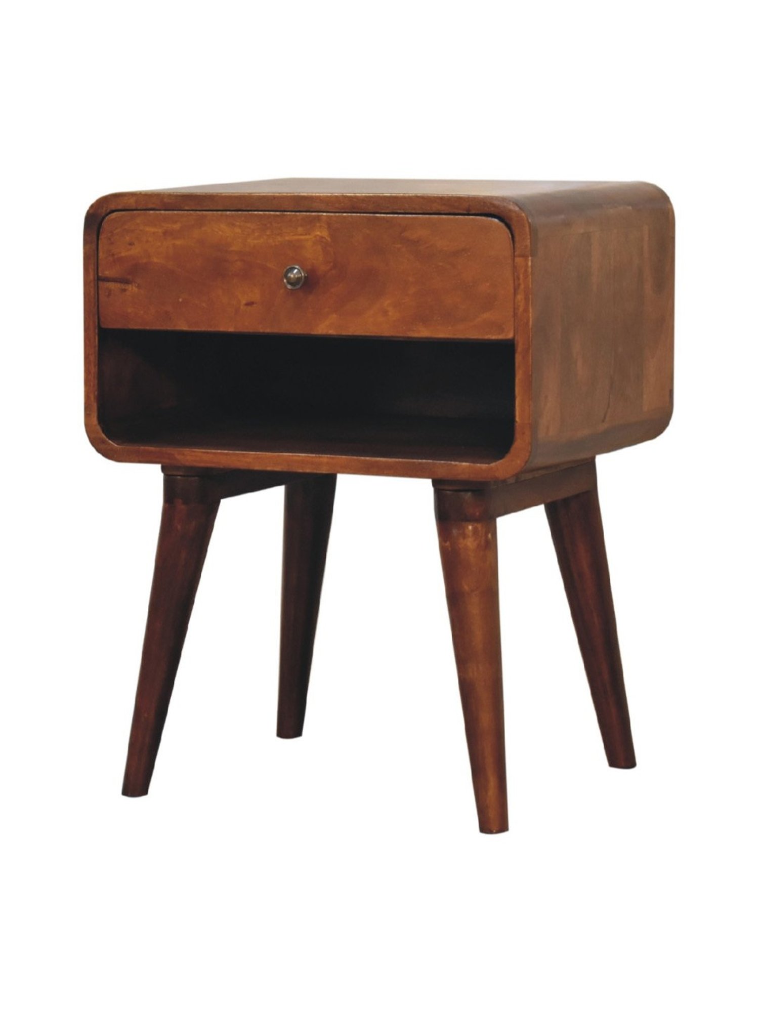 Sleepyhead Ally Teak Brown Sheesham Wood Bedside Table