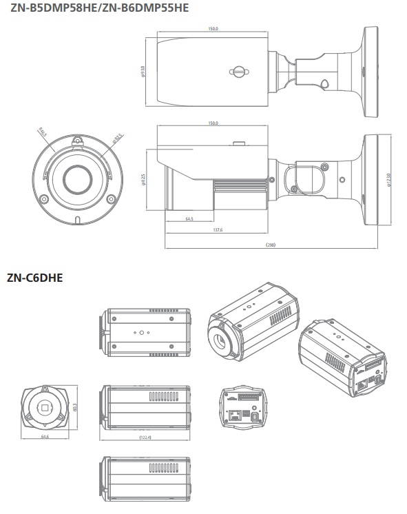 Computar Ganz  PixelPro ZN-C6DHE 5 Megapixel Box Camera, True Day/Night, True WDR, CS Mount