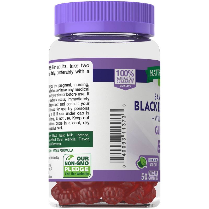 Nature's Truth Elderberry + Vitamin C Zinc Gummies - Natural Berry - 50ct