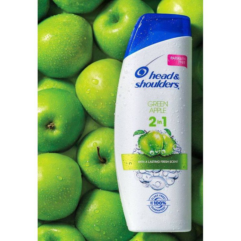 Head and Shoulders Green Apple Anti-Dandruff Paraben Free 2 In 1 Shampoo and Conditioner - 13.5 fl oz