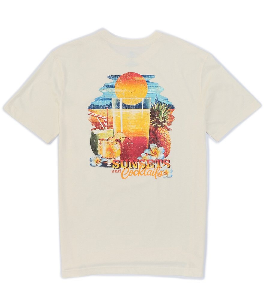 Caribbean Winter White Short-Sleeve Screen Print Tee