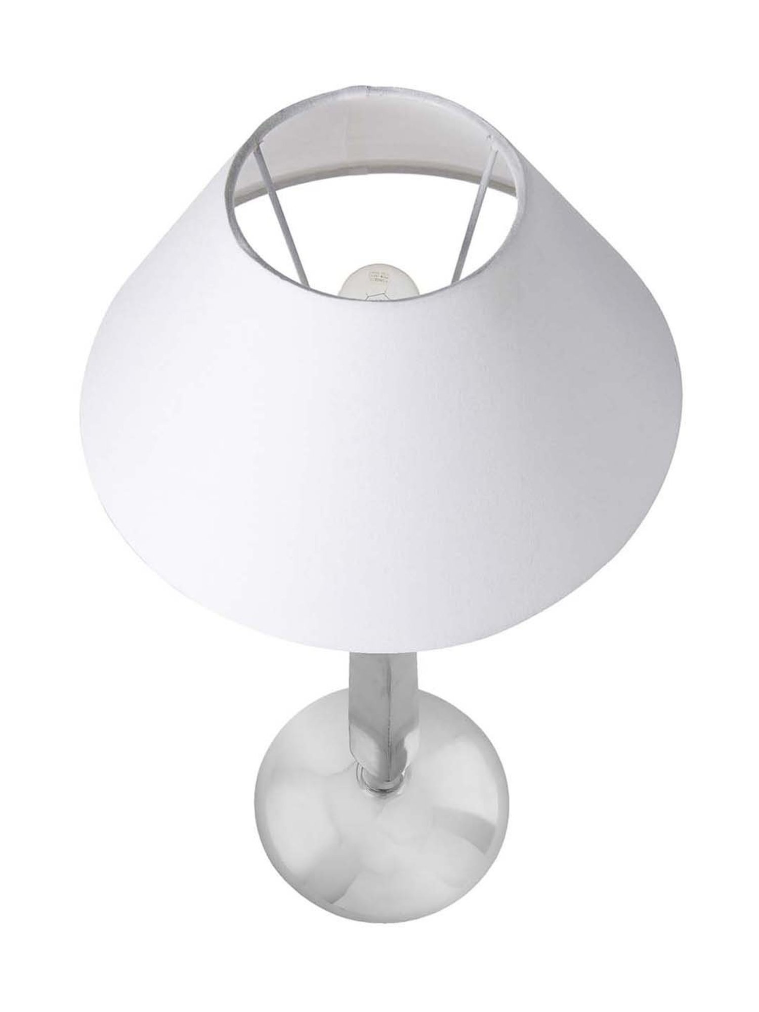 Homesake Silver Classic Cubist Chrome Lamp with White Cone Shade (Bulb Included) - Set of 1