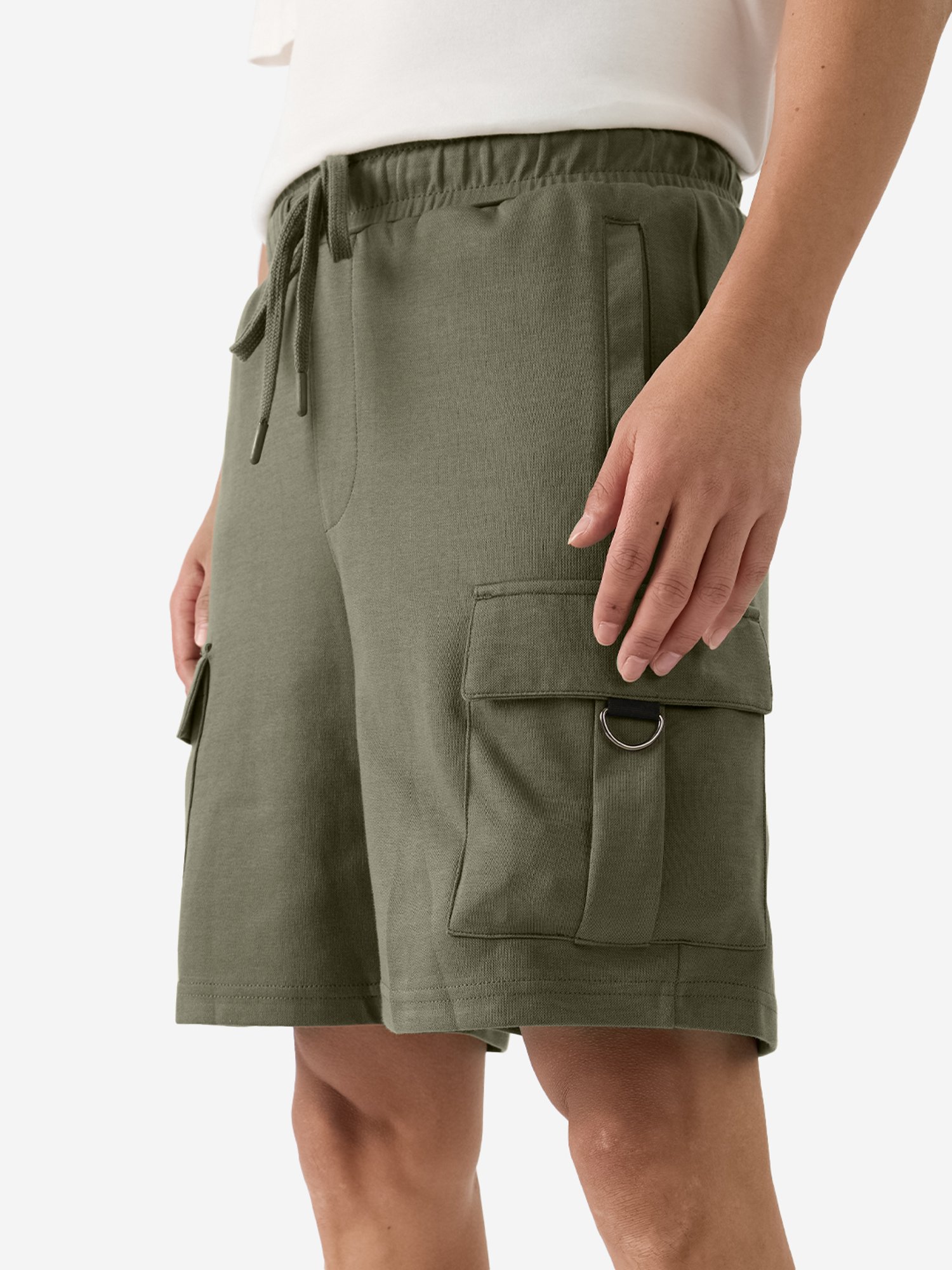 The Souled Store Spectral Olive Regular Fit Cargo Shorts