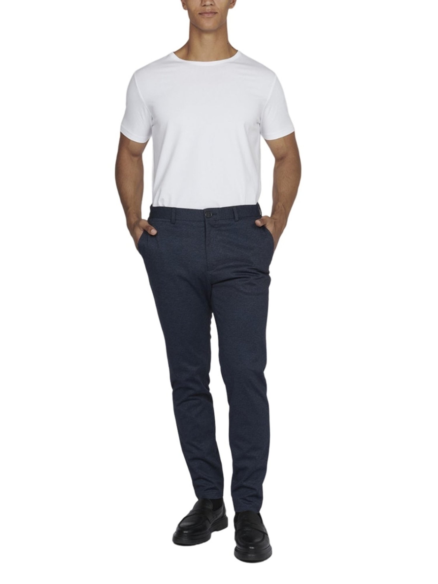 Matinique Blue Straight Fit Trousers