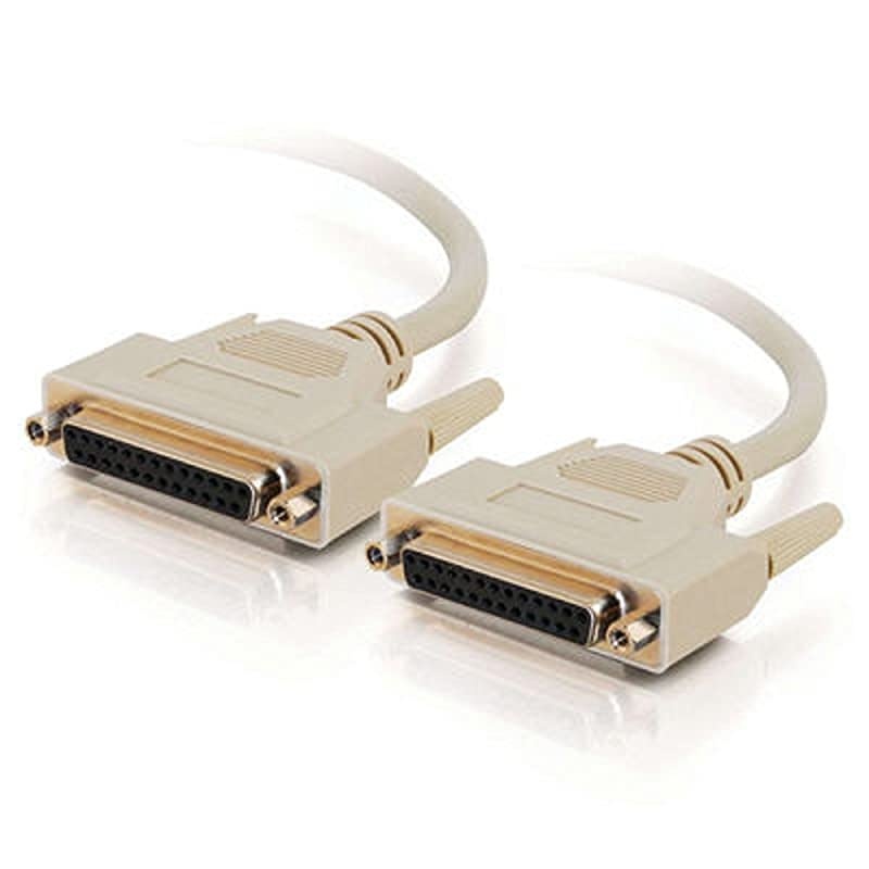 02645 DB25 F/F Serial RS232 Extension Cable, Beige (10 Feet, 3.04 Meters)