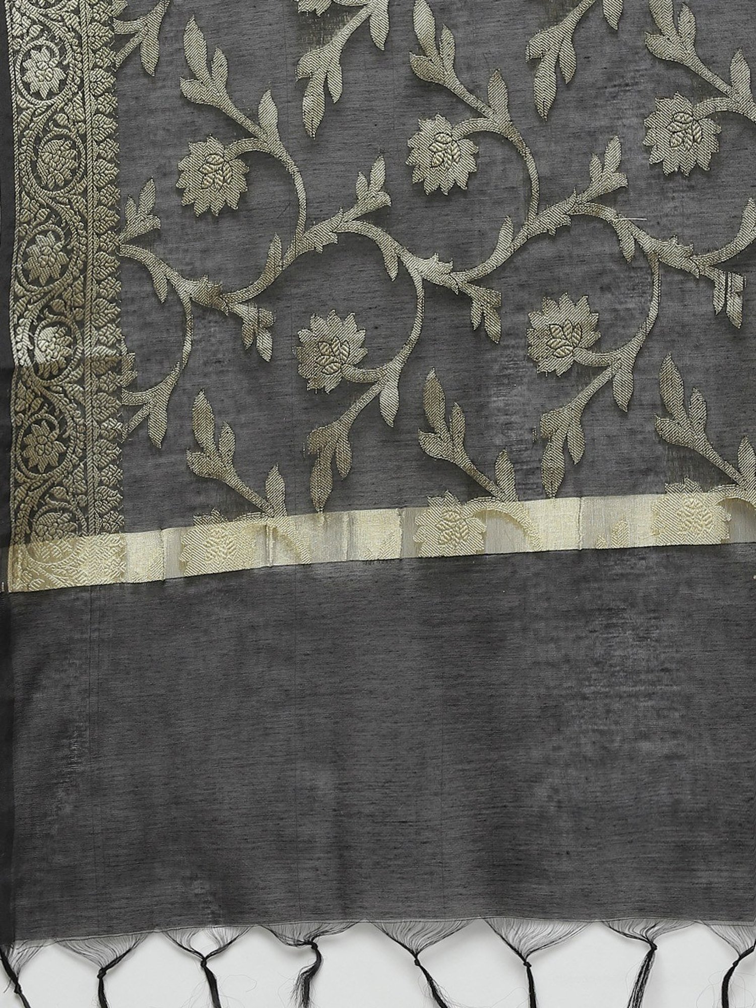 Chhabra 555 Black Woven Pattern Unstitched Dress Material